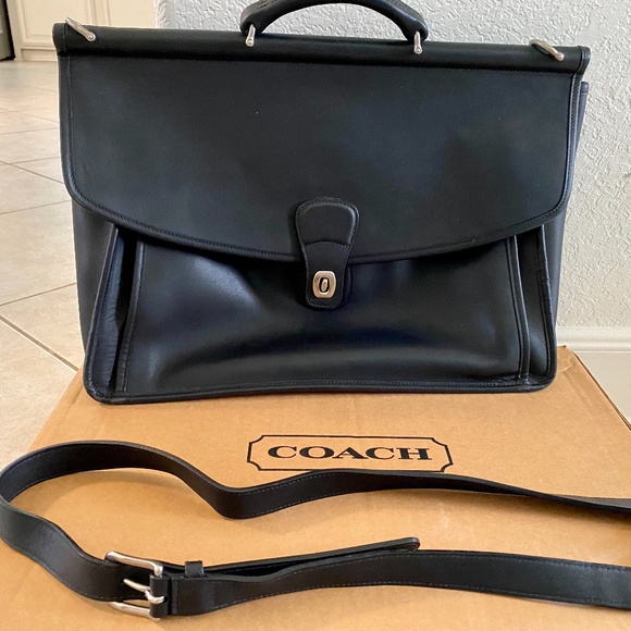 coach leather briefcase